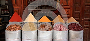 Spices on sale in the open air market