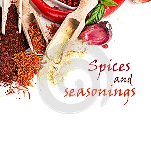 Spices and seasonings close-up