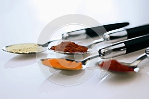 Spices in tablespoons