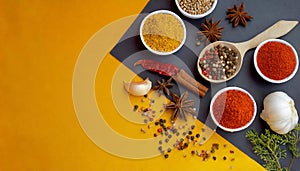 Spices used in Cooking - Space for text