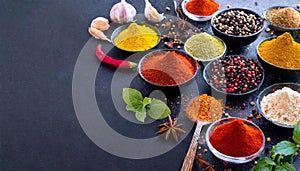 Spices used in Cooking - Space for text