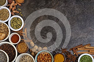 Spices used in Cooking - Space for text