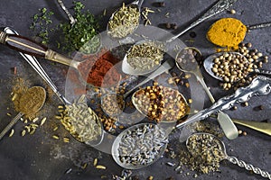 Spices used to add flavor to cooking