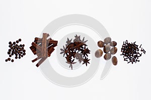 Spices in whole and ground form