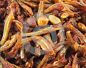 Spicy Asian Cuisine Anchovies Dish