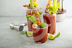 Spicy bacon bloody mary