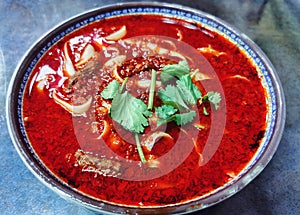 Spicy beef noodles