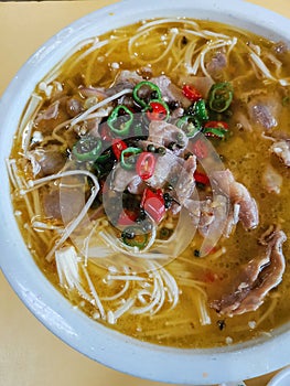 Spicy beef rice noodlesï¼ŒChinese food