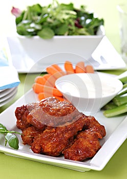 Spicy Buffalo style chicken wings