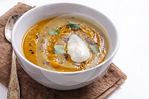 Spicy Carrot and Lentil Soup