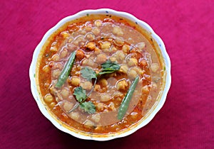 Spicy chana masala curry