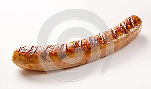 Spicy cooked German bratwurst sausage