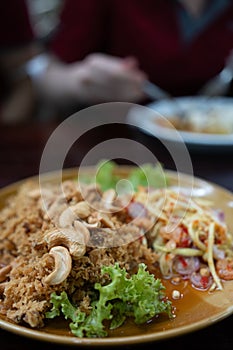 Spicy deep fried crispy catfish salad