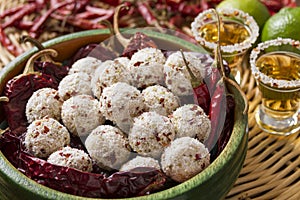 Spicy Dessert Truffles with Tequila and Red Peppers