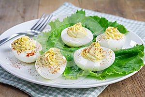 Spicy deviled eggs