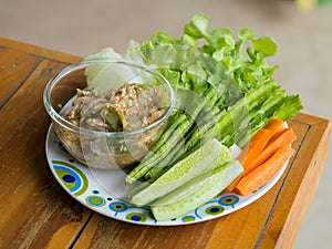 Spicy eggplant chili dip