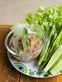 Spicy eggplant chili dip