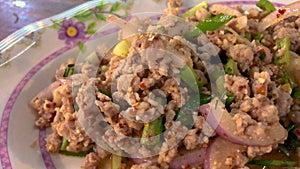 Spicy Esan style pork salad