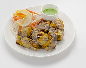 Spicy Fish tikka, grilled spicy fish