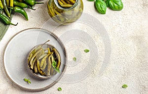 spicy green jalapeno peppers