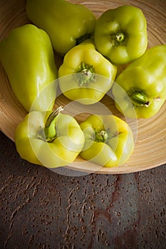 Spicy green paprika peppers