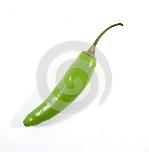 Spicy green serrano pepper