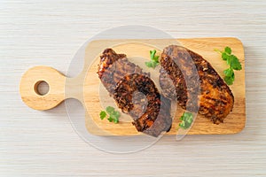 Spicy grilled jamaican jerk chicken