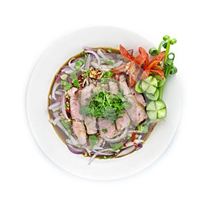 Spicy Grilled Pork Slices Salad in Pickled Fish Sauce