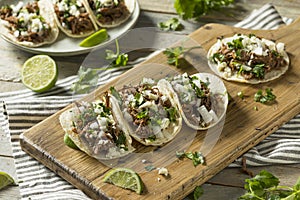 Spicy Homemade Beef Barbacoa Tacos photo