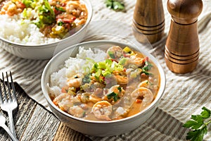 Spicy Homemade Cajun Shrimp Etouffee