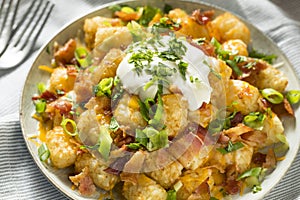 Spicy Homemade Loaded Taters Tots