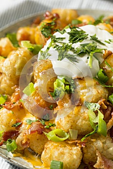Spicy Homemade Loaded Taters Tots