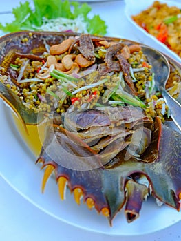 Spicy Horseshoe Crab Egg Salad,Thai sea food