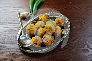 Spicy Indian vegan Moong Daal Balls
