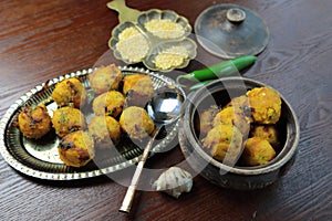 Spicy Indian vegan Moong Daal Balls