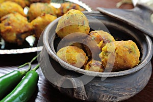 Spicy Indian vegan Moong Daal Balls