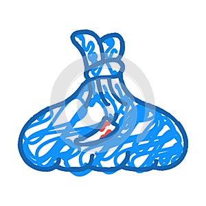 spicy khinkal meal icon doodle illustration photo