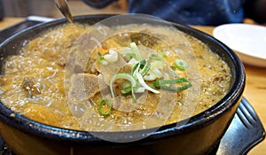 Spicy Kim chi beef soup photo