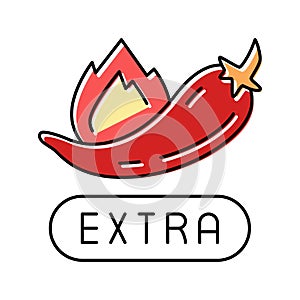 spicy level extra color icon vector illustration photo