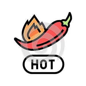 spicy level hot color icon vector illustration photo