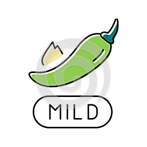spicy level mild color icon vector illustration photo