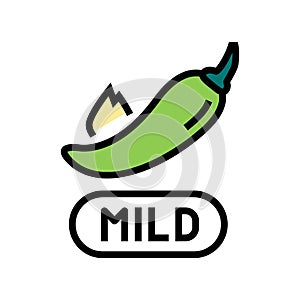 spicy level mild color icon vector illustration photo
