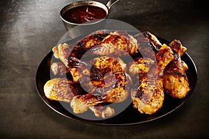 Spicy marinated chicken with chili sauce