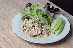 Spicy Minced Pork Salad.clean food