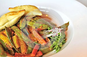 Spicy, mixed vegetable cuisine