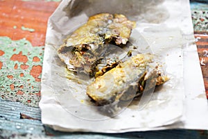 Spicy, Moroccan fried sardines with chermoula