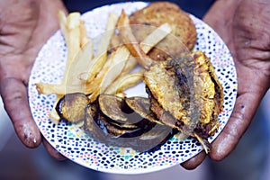 Spicy, Moroccan fried sardines with chermoula