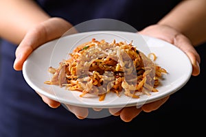 Spicy mung bean sprouts salad (Kongnamul Muchim), Korean food