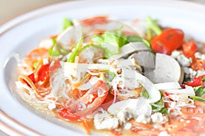 Spicy salad or Thai salad