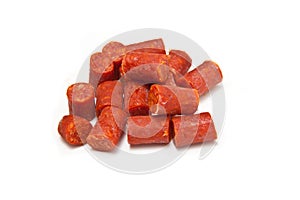 Spicy salami chunks